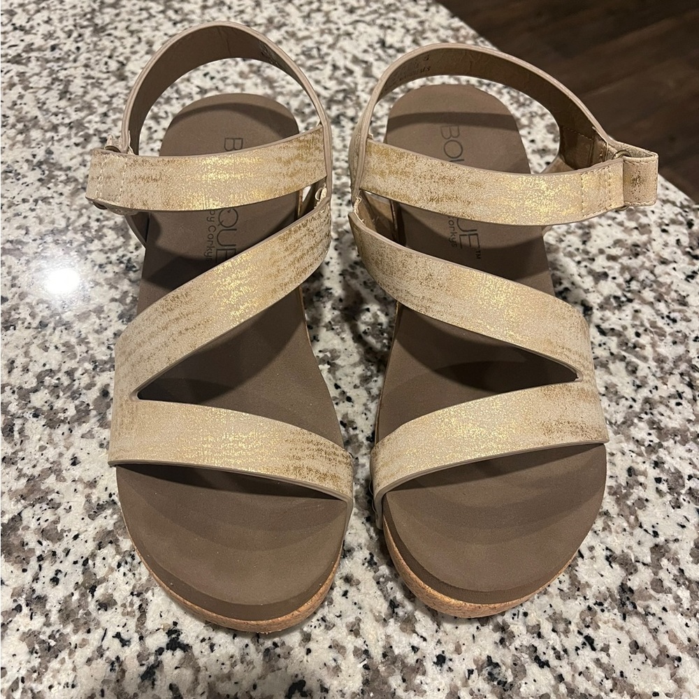 Corkys slightly wedged sandals